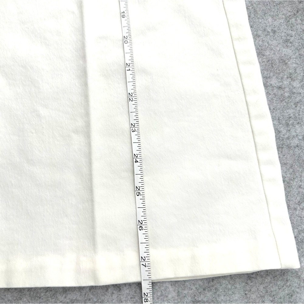 Sigrid Olsen Innovator Pants Cotton Stretch Ivory Flared Leg Women's XL Vintage - Picture 8 of 10